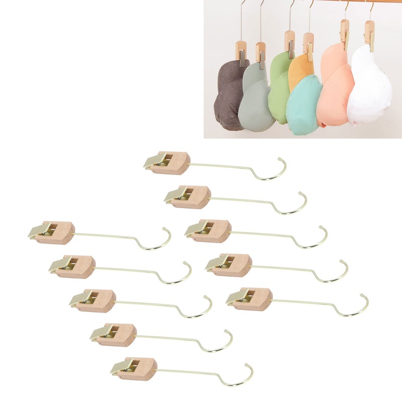 Laundry Hooks Clip Industrial Solid Wood Rotary Multifunctional Hanging Hooks