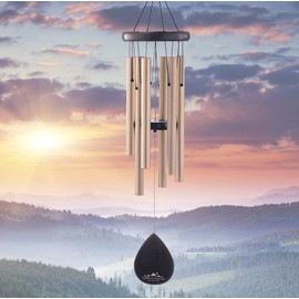 UpBlend Outdoors Wind Chimes for Outside - 28" Gold Windchimes Outdoors, Harmonic Wind Chime Gifts for Women, Gift Ideas for Mom, Grandma, Gardeners Outdoor Porch
