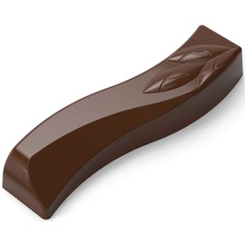 Greyas Luis Amado Chocolate Academy CM 3436 Clear Polycarbonate Chocolate Mold Candy Mould with 6 Wavy-Bar Cavities, Each 114.4mm x 35.5mm x 16.5mm High