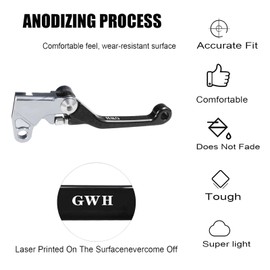 Adsspro Motorcycle CNC Aluminum Billet Foldable Brake Lever Handle for KLX110/110L KLX110 KLX110L KLX 110 110L 2010-2023 Dirt Pit Bike （Black