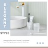 Glass Tumbler Cap 2 Pack, Aomasi Frosted Bathroom Rinsing and