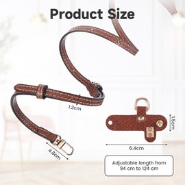 Shoulder Strap for Longchamp Mini Bag Women's Leather Cognac Shoulder Strap Adjustable No-Punch Bag Strap, 1.2 cm