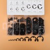 E Clips Assortment Kit, E Clamp/Holder Tool 300pcs Black Metal