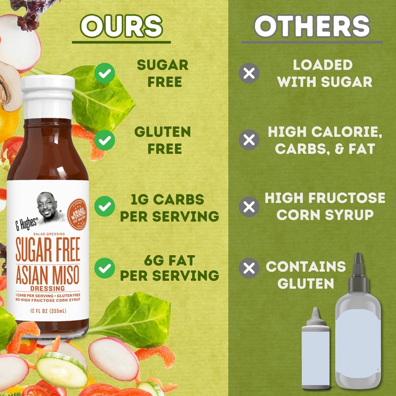 G Hughes Sugar Free Asian Miso Dressing - Asian Salad