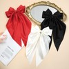 Hair Accessories - 3 Pcs Oversized Satin Hair Barrettes, Ribbon