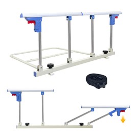 Mybow Bed Rails for Elderly Adults Safety Bedside Guard Assist Rails for Seniors Folding Bed Rails Hospital Medical Collapsible Bed Railings to Prevent Falling Handicap Pull Up Assist Handle Bars Cane