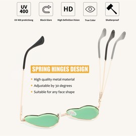 FEISEDY Polarized Heart Sunglasses Women Men Metal Frame Cute Lovely Glasses UV400 Protection B2375