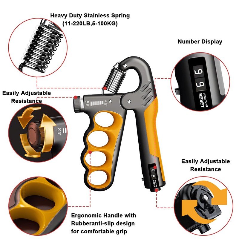 Ruayia Hand Trainer, Grip Strength Trainer for Fitness Strength Training,