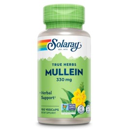 Solaray Mullein Leaf 330mg – 100 Capsules | Herbal Supplement for Respiratory Support, Lung Health, Immune Support & Natural Wellness Daily