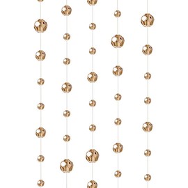 Glass Crystal Beads Curtain Window Door Curtain Passage Wedding Backdrop Door String Hanging Decoration (Chamgagne, 3.3Feet*5pcs)