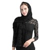 Leimandy Black Lace Shawl Rectangular Veils for Women Church Veils