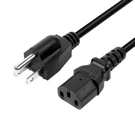 Power Cord Cable Compatible for Instant Pot, Electric Pressure Cooker, Power Quick Pot, Rice Cooker, Soy Milk Maker, Microwaves, Coffee Pot and More Kitchen Appliances, 3 Prong Replacement Cable 6Ft