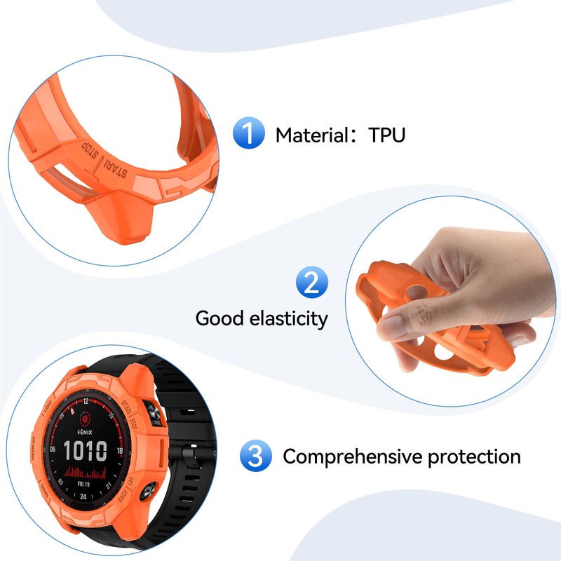 ISABAKE Protector Case for Garmin Fenix 7/Fenix 7 Solar, Soft
