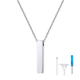 Richsteel Plate Necklace, Memorial Pendant, Stainless Steel, Hypoallergenic, Men's, Women's, Accessories, Simple