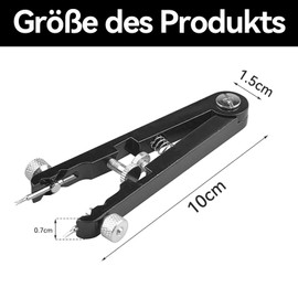 Aiyraa Watch Strap Tool, Type Watch Strap Spring Bar Pliers on Aluminium Alloy with Robust 8 Tips, Watch Tool Bracelet Remover, Precision Tweezers for Watch Straps Changing and Repair, black