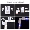 SUPERNIGHT 4Pin LED Light Connectors, 10mm Wide Right Angle Corner