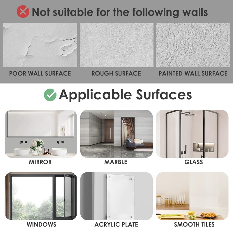 PZTO Suction Cup Hooks：2-Pack for Glass Door Bathroom Window Tile