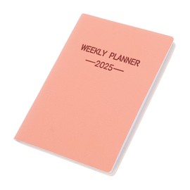 Operitacx 2025 Pocket Weekly Planner Office Supply Pocket Calendar Mini Hardcover Ideal Advent Calendar for Xingtingyu Undated Planner Weekly Pocket Planner Book Pu Pink