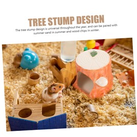 Kisangel Hamster Ceramic Nest Cooling House Hideout for Pets and Safe Design for Sleeping and Playing for Hamsters and