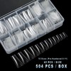 ASONRL 504Pcs Clear Duck Nail Tips Half Cover XXL Long