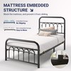 Allewie 14 Inches Twin Size Metal Platform Bed Frame with
