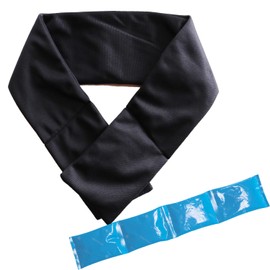 Mamoru-kun Neck Cooler with Ice Packs, Wide Type, Heatstroke Prevention, Cold Pack Set, Washable, For Sports Events, Farm Work, School Events, Children Use, Easy to Clean, Icing, Neck Wrap, Ice Bag, Sports, Outdoor Activities, Black