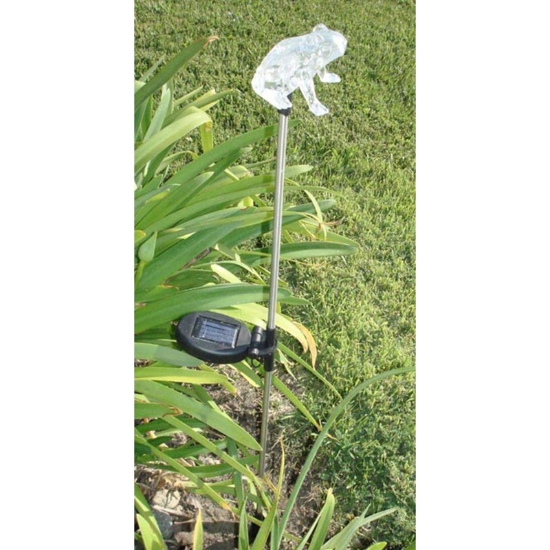 Unido Box Frog Solar Garden Stake Light LED Color-Changing, Set