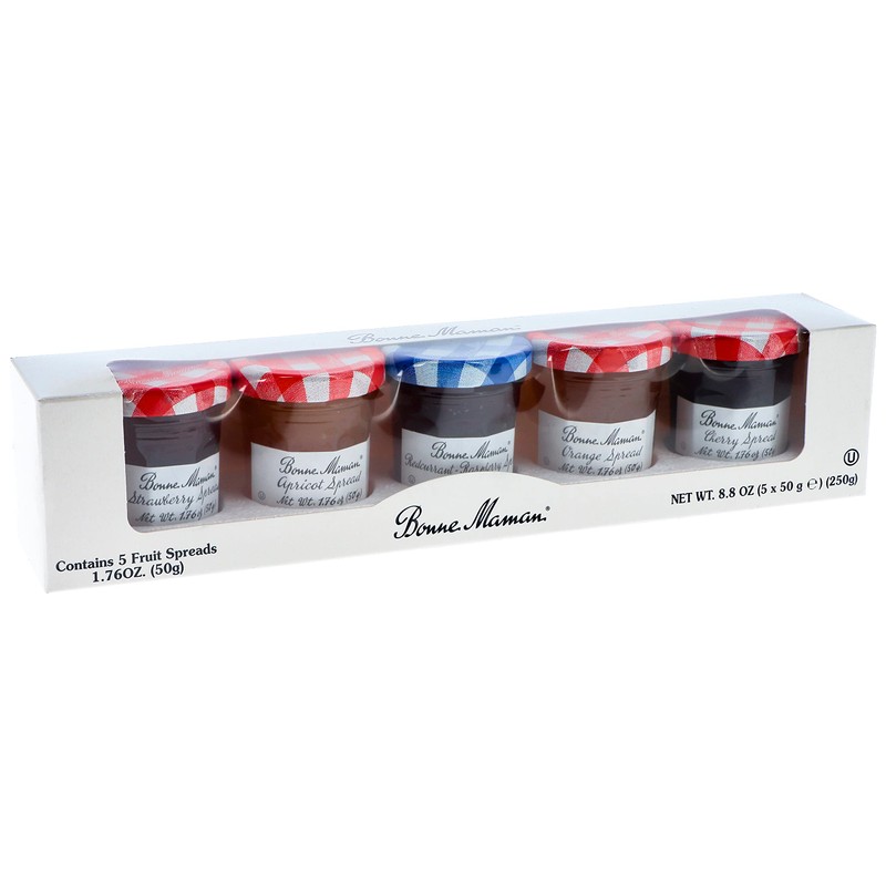 Bonne Maman Preserves Sampler Variety Pack (Apricot, Cherry, Orange, Red