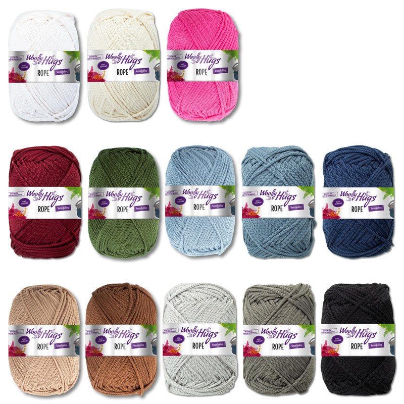 Frida's Wollhaus Woolly Hugs 200 g Rope Polyester Textile Yarn