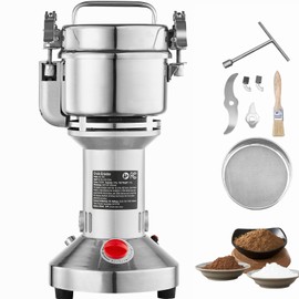 Happybuy 300g Electric Grain Mill Grinder, High Speed 1500W Commercial Spice Grinders, Stainless Steel Pulverizer Powder Machine, for Dry Grains Spices Cereals Coffee Corn Pepper, Straight Type