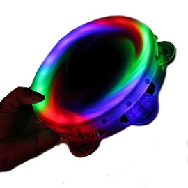 The Glowhouse Round Flashing & Light up Tambourine Sensory UK Brand