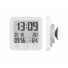 infactory Digital Bathroom Clock: Digital Bathroom Clock, Thermo/Hygrometer, LCD, Suction