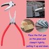 2 Pcs Glass Running Pliers and Breaker Grozer Pliers Set