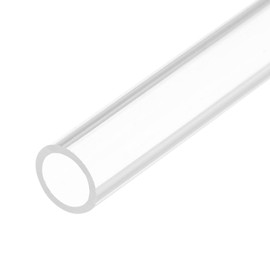 MECCANIXITY Acrylic Pipe Clear Rigid Round Tube 6mm(1/4") ID 8mm(5/16") OD 12" for Lamps and Lanterns, Water Cooling System