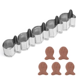Goldfish Cracker Cutter, 5 Cavity Stainless Steel Fish Cookie Cutter Mini Goldfish Molds for Baking Anti-Stick Dough Perfect for Animal-Shaped Cookies