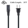 SLLEA 5ft AC in Power Cord Outlet Socket Cable Plug