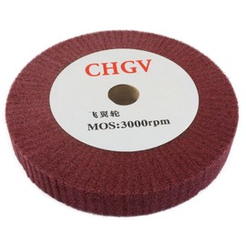 LDEXIN 150mm x 25mm 320 Grit Polishing Burnishing Wheel, 6 Inch Bench Grinder Wheels for Buffing Out Nicks and Scratches on Metal Copper, 1" Thickness for 0.8" Arbor, Red