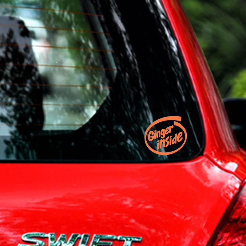 Ginger Inside Funny Car Window Sticker - Dub JDM Jap