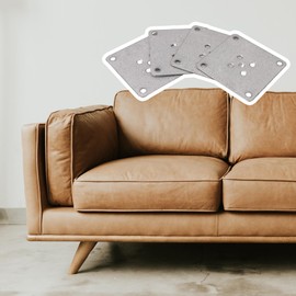 BQLZR 8x8x0.12cm Wooden Furniture Table Legs Mounting Plates with 6mm Hole Pack of 4