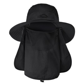 Sun Hats for Men Women Fishing Hat UPF 50+ Breathable Wide Brim Summer UV Protection Hat with Face Cover & Neck Flap