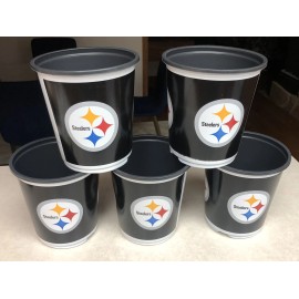 Summit Plastic 5 Pittsburgh Steelers Janorpot Plant Pots 2.5 Quart New