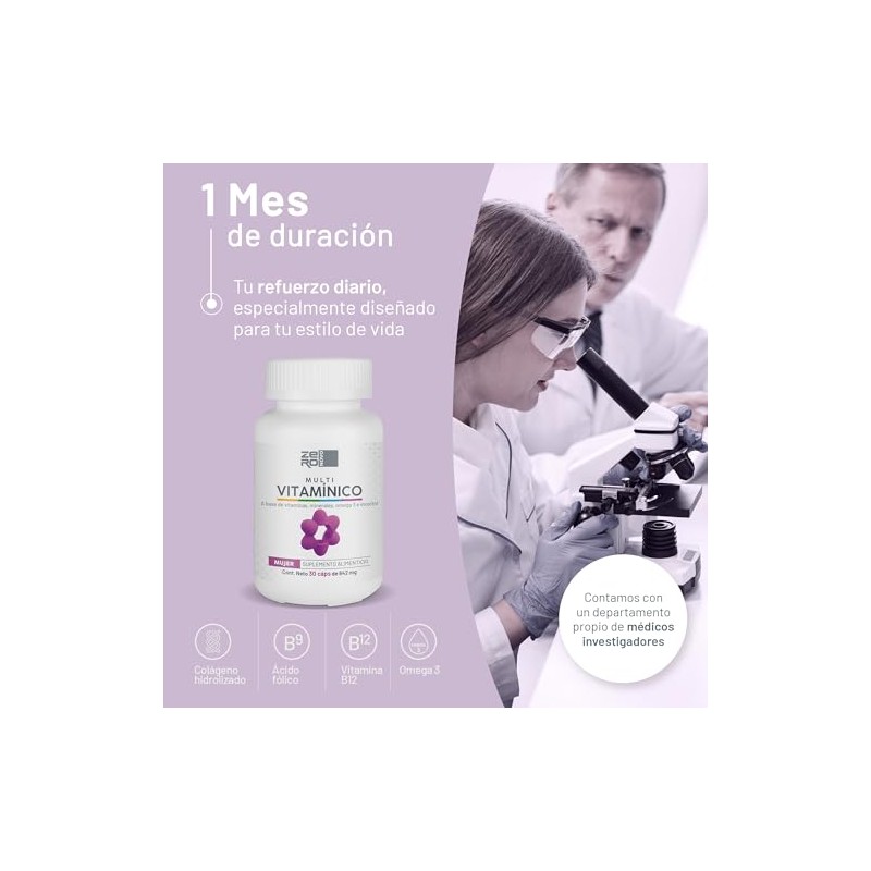 Vitaminas para Mujer - Multivitaminico Mujer - Compuesto con Omega