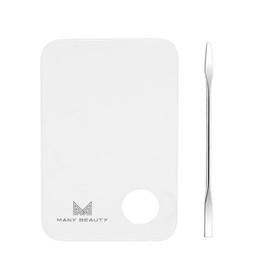 MANY BEAUTY Make Up Mixing Palette, Cosmetic Palette with Spatula, Cosmetic Make Up Palette for Mixing Foundation, Nail Art and Pigment Mix, Acrylic Makeup Plate