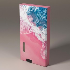 Pink Beach Cool Butane Torch Lighters,Refillable Adjustable Jet Flame Lighter,Windproof,Gift for Men Candles Camping BBQ (No Butane Fuel) (d3)