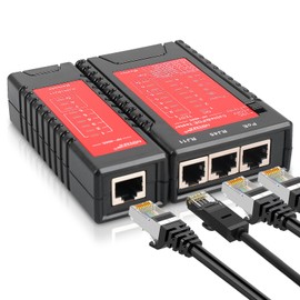 Vaileal NF-468S Netzwerk Kabel Tester, Netzwerk Tester, Netzwerk Kabeltester, Netzwerk RJ45 Tester, Ethernet Kabel Kontinuität Tester -RJ45/RJ11/CAT5/CAT6/CAT5E/CAT6A, Telefonleitung CAT3, lan tester