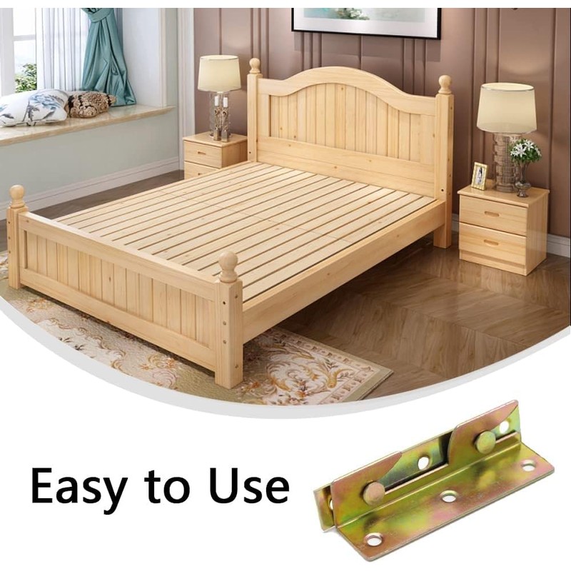 Bed Brackets Corner, GLANICS 4 Sets Bed Rail Brackets, Bed