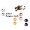 MUUNN 200pcs/lot Fly Tying Tungsten Beads,Slotted Tungsten Nymph Head Ball