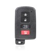 MACHSWON Car Key Fob Shell Black 4 Buttons Remote Control