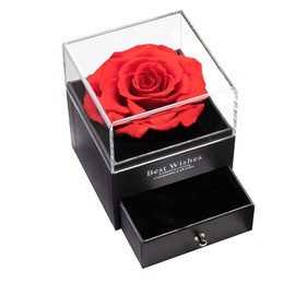 MINCHEDA Preserved Rose Gift Box, Eternal Roses for Women, Ladies, Wife, Girlfriend, Mum for Mother's Day, Valentine's Day, Birthday, Anniversary
