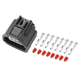 Partuto 8 Pin Throttle Pedal Connector Plug - Car Female Wire Terminal Connector - for Ford Plastic Gray - 1 Set